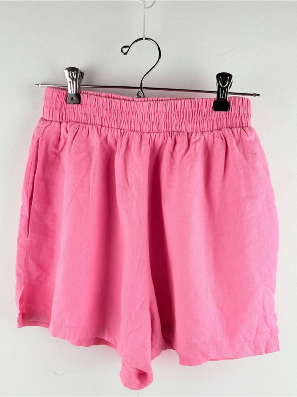 Cotton On Linen Blend Pull On Hot Pink Shorts Size 2 Small Beach Summer Preppy